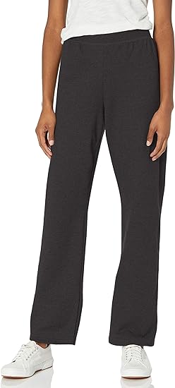 Hanes Women's Bottom, ComfortSoft EcoSmart Open Leg Fleece Sweatpants (Regular Or Petite)