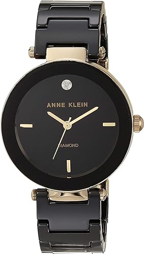 Anne Klein Women's Genuine Diamond Dial Ceramic Bracelet Watch