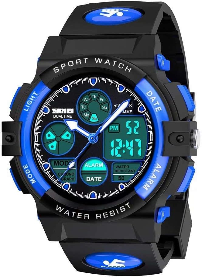 cofuo Kids Digital Sport Watch, Boys Girls Waterproof Sports Outdoor Watches Children Casual Electronic Analog Quartz Wrist Watches with Alarm Stopwatch