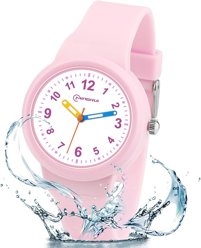 Edillas Kids Analog Watch Girls Boys,Child Waterproof Learning Time Wrist Watch Easy to Read Time WristWatches for Kids