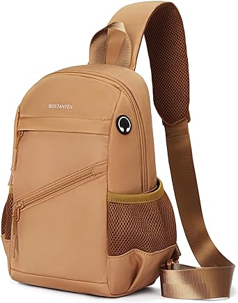 BOSTANTEN Sling Bag Shoulder Bag Crossbody Backpack Lightweight Casual Daypack for Men Women Travel Hiking Walking