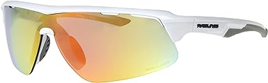 Rawlings Game Youth Baseball Sunglasses, Shiny White/Orange Mirror, 64mm