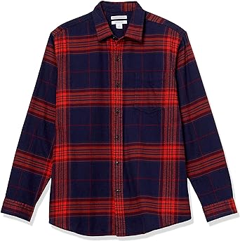 Amazon Essentials Men's Long-Sleeve Flannel Shirt (Available in Big & Tall)