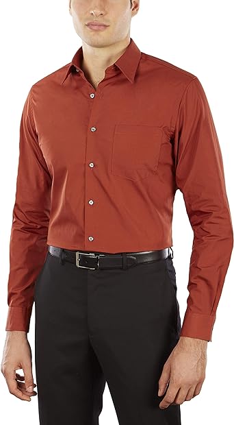 Van Heusen Men's Dress Shirt Fitted Poplin Solid