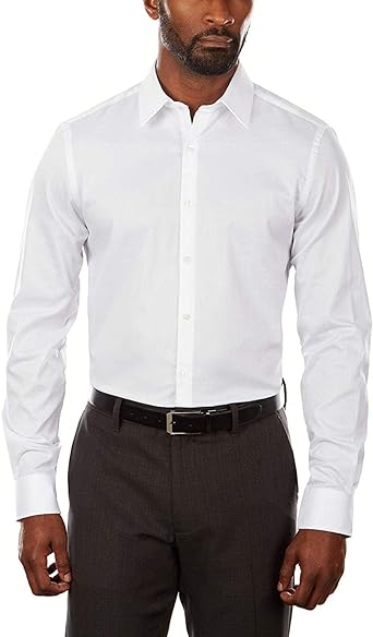 Van Heusen Men's Dress Shirt Slim Fit Flex Collar Stretch Solid